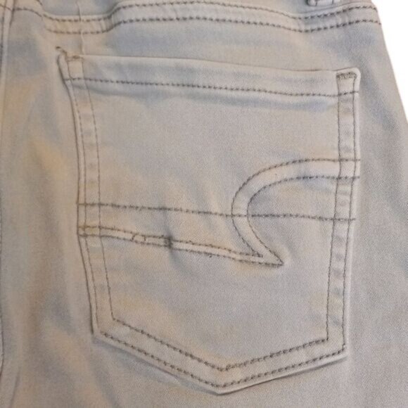 American Eagle Outfitters 00 Womens Hi-Rise Jegging Light Wash Denim Stretch - Picture 3 of 7